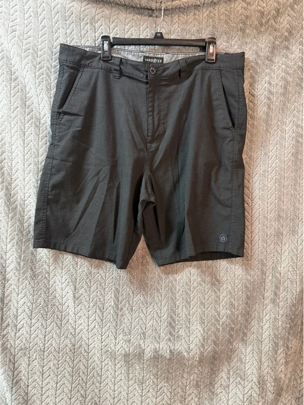 Hang Ten Men's Black Polyester Blend Shorts Size 40